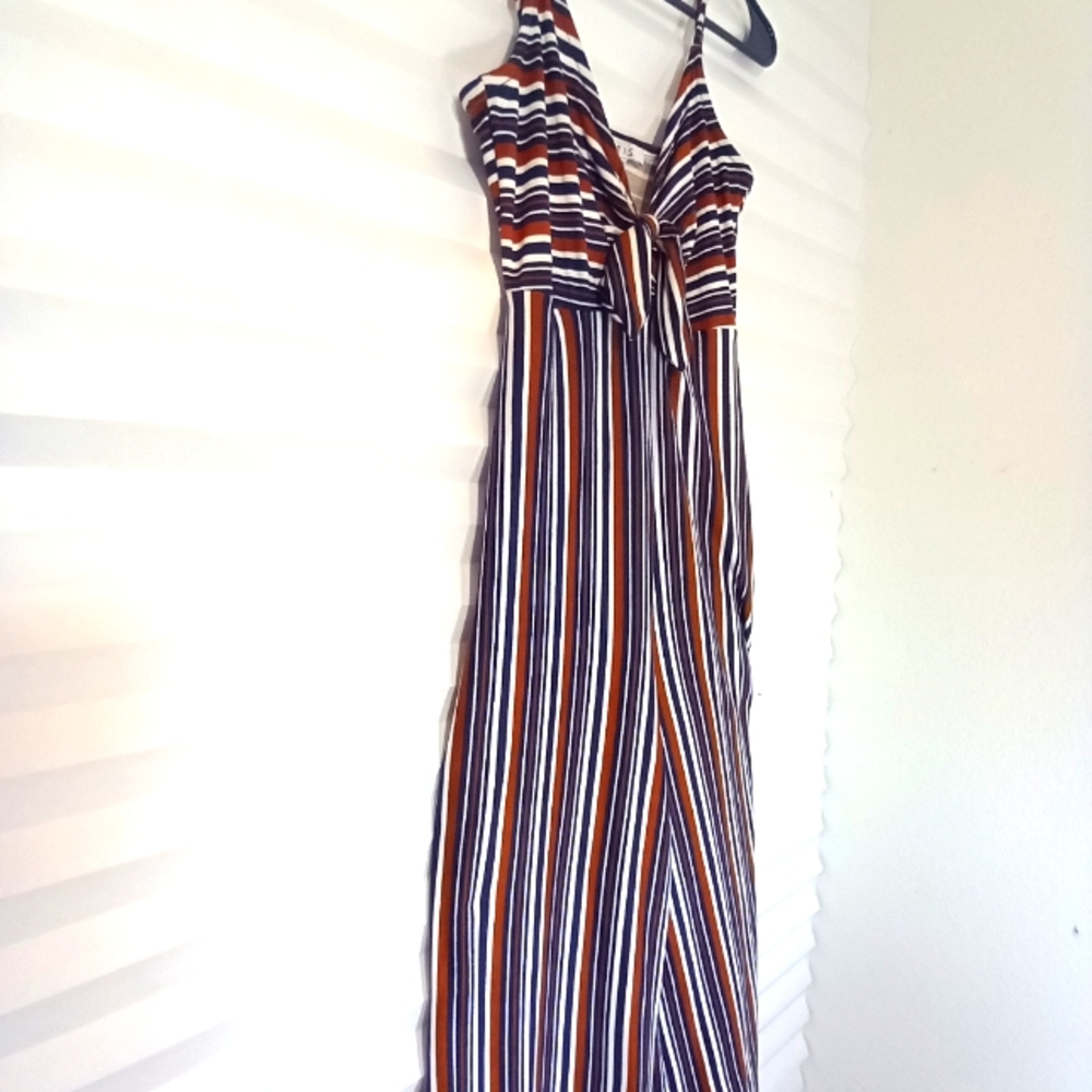 Lovely Striped Jumper by Iris. Size Small Navy whi